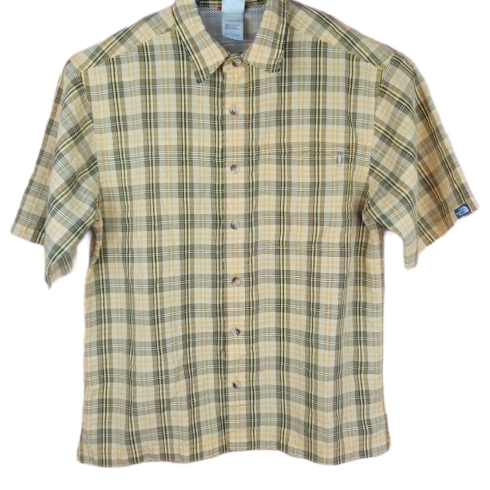 🍄3/50$🍄 The North Face plaid short sleeves button down shirt outdoor sports